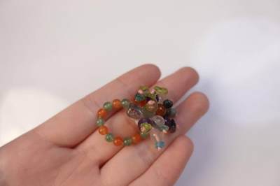 上海都达杂项专场103【全场包邮】  天然水晶多宝戒指70-342