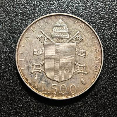 【德藏】世界币章拍卖第171期（拍品征集中~欢迎藏友联系） 1979-1980年 梵蒂冈约翰·保罗二世教皇500里拉银币 835银 直径约：28.8mm；重约：11g