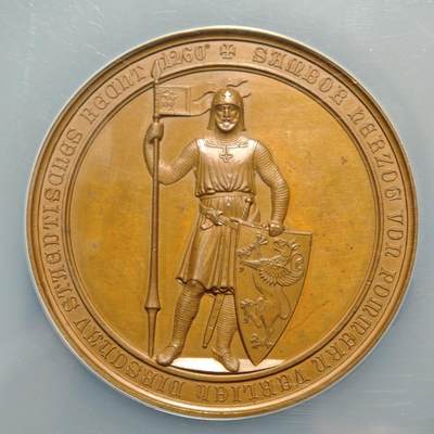 【德藏】世界币章拍卖第171期（拍品征集中~欢迎藏友联系） 1860年 德国普鲁士特切夫铁路大桥落成暨建市600周年纪念大铜章 51mm NGC MS63 设计精美大气 品相状态一流