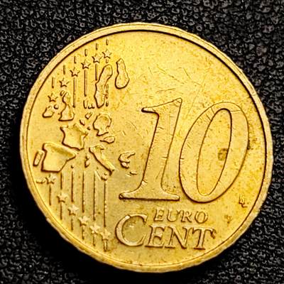 泉币菌-第231场-拍品多 请提前出价 荷兰 10欧分 黄铜币  女王 19.9mm 纪念币铜钱