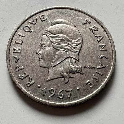 🌹外币初藏🌹🐯2026年第45场   每周二四六晚8️⃣点  世界硬币 法属玻利尼西亚1967年首年版 10法郎