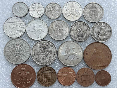 第一海外回流一元起拍收藏 散集专场  第311期 英国不同版本硬币19枚 无重复