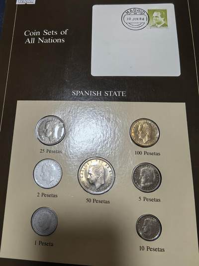 长老汇马年精选第十九场拍卖 美国富兰克林造币厂包装西班牙7枚币邮币卡