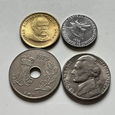 🌹外币初藏🌹🐯2026年第45场   每周二四六晚8️⃣点  世界硬币 散币4枚