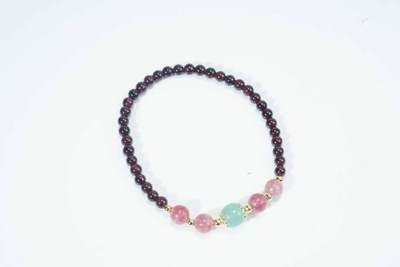 上海都达杂项专场103【全场包邮】  石榴石、草莓晶手串70-366