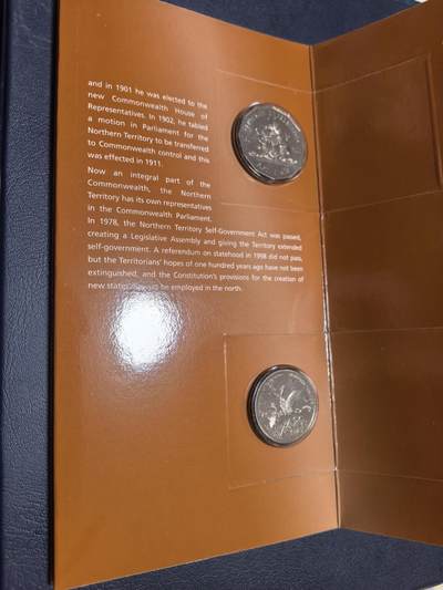 长老汇马年精选第十九场拍卖 2001澳大利亚联邦百年北领地3枚卡装，限量版，克书70多美金