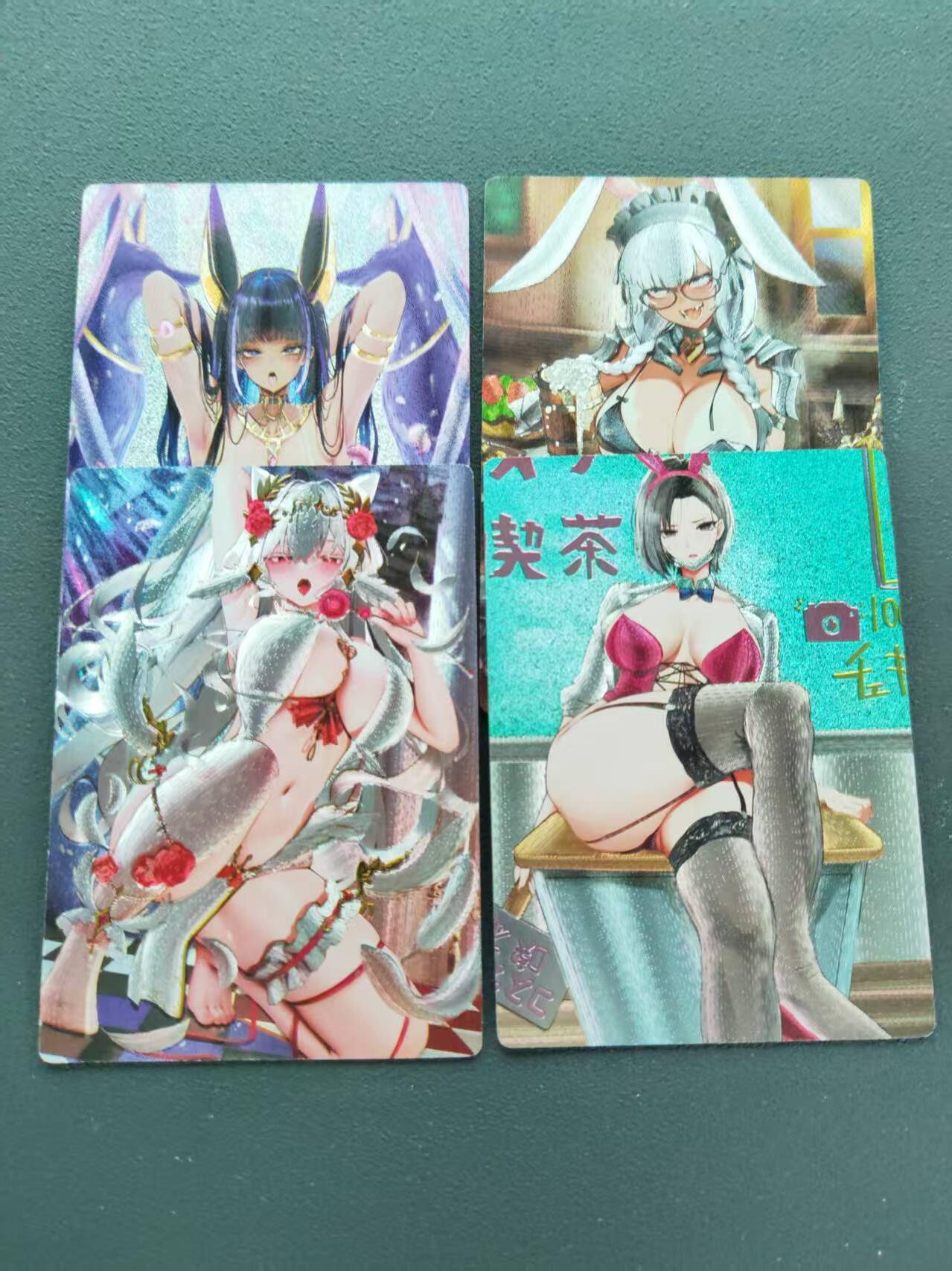 第113期阳大大卡牌拍卖第113期（持续收拍品，周五晚上九点截拍，进群福利早知道） 【特卡】奇点卡牌 性感舞女 粗闪银卡双面4张