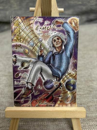 喜灰玩卡拍卖第八期，接拍品0佣金，欢迎送拍，释放现金流，让自己有资金可以购买更多喜欢的卡牌，让别的卡友能淘到更多心仪的卡牌 卡德曼 不二猿老师绘 爱因斯坦 折光粗闪 