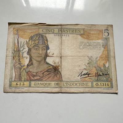 🌹外币初藏🌹🐯2026年第46场   每周二四六晚8️⃣点  世界硬币 苏联泰国纪念币 法属印度支那  1936版东方汇理银行 5皮阿斯特 纸币