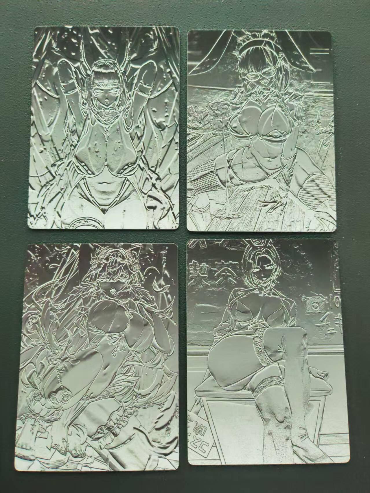 第113期阳大大卡牌拍卖第113期（持续收拍品，周五晚上九点截拍，进群福利早知道） 【特卡】奇点卡牌 性感舞女 粗闪银卡双面4张