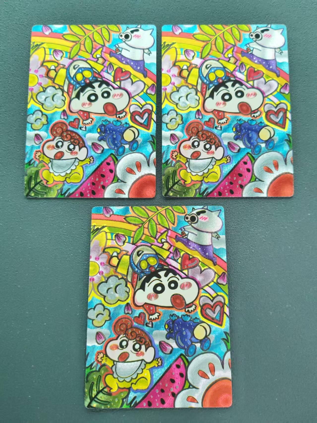 第113期阳大大卡牌拍卖第113期（持续收拍品，周五晚上九点截拍，进群福利早知道） 奇典卡牌 蜡笔小新 粗闪3张