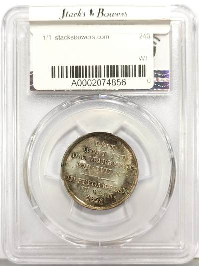 博洋堂“生趣盎然”4月精品专场暨第169期（全场包邮） PCGS MS64 瑞士伯尔尼1828年宗教改革纪念银章