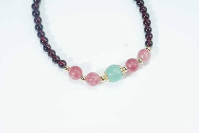 上海都达杂项专场103【全场包邮】  石榴石、草莓晶手串70-366