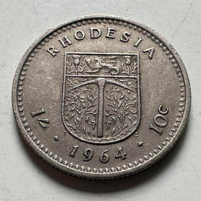 🌹外币初藏🌹🐯2026年第45场   每周二四六晚8️⃣点  世界硬币 英属罗德西亚1964年10分