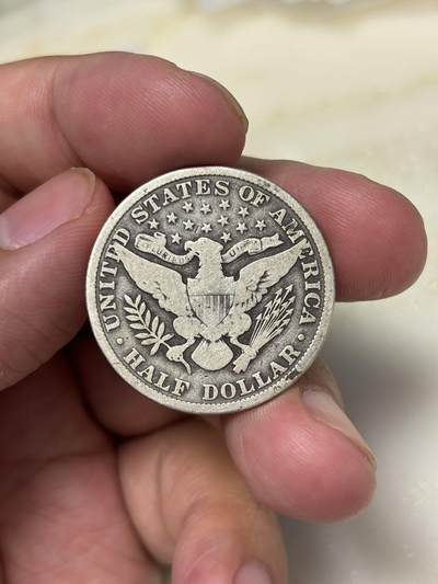 大畅畅的钱币铺 美国1906年巴博半圆银币11.9克900银