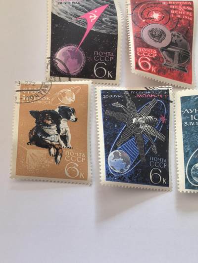 各国成套新旧票 苏联邮票 1966年 苏联在太空领域的成就 开发5全旧