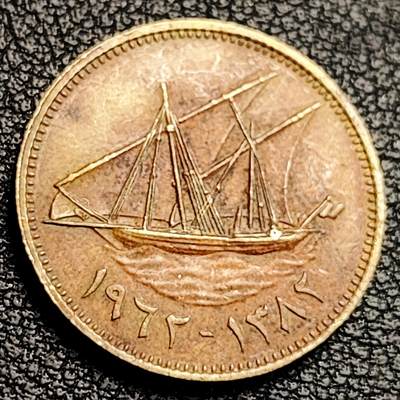 泉币菌-第231场-拍品多 请提前出价 科威特10费尔硬币  21mm 