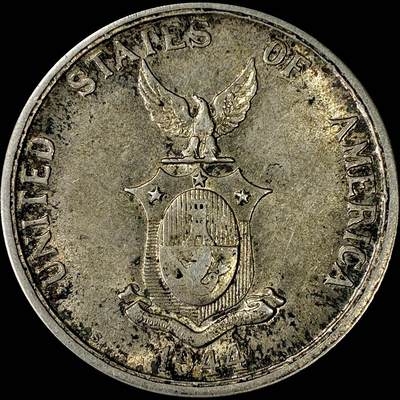 【雨安】【直播拍卖】【裸币套币-001期】 2026-04-24 周五 19:30 (金价1034, 银价18.00) [裸币各国] Philippines 美属菲律宾 50分 1944年