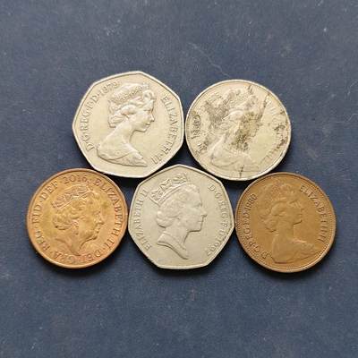 【全场包邮】纯粹捡漏拍522场 英国各年份散币5枚一组