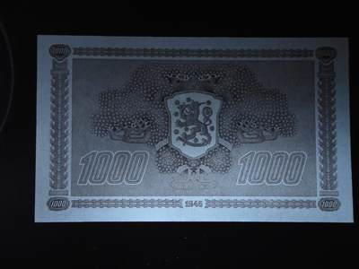 叁拾收藏第36期 芬兰1945年版1000马克   UNC