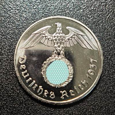 【德藏】世界币章拍卖第171期（拍品征集中~欢迎藏友联系） 德国民族社会主义工人党兴登堡镀银纪念章 后铸 直径约：29.8mm；重约：9.6g (原图请联系客服)