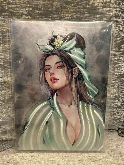 喜灰玩卡拍卖第八期，接拍品0佣金，欢迎送拍，释放现金流，让自己有资金可以购买更多喜欢的卡牌，让别的卡友能淘到更多心仪的卡牌 【限编】百里  港漫水浒 夏伟义老师绘 特卡 扈三娘 限编 268/396编 A4折光粗闪大卡