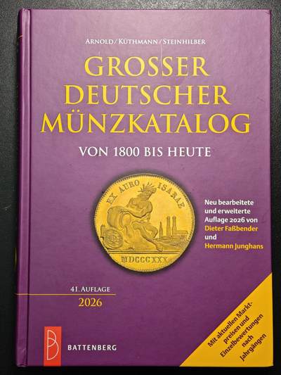 【德藏】世界币章拍卖第171期（拍品征集中~欢迎藏友联系）  全新 2026最新版 德国德国巴滕贝格大目录 1800年-至今 硬壳精装 铜板纸印刷 全书约736页