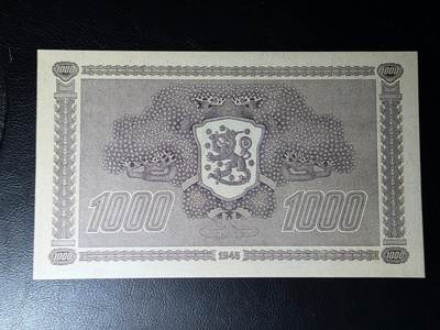 叁拾收藏第36期 芬兰1945年版1000马克   UNC