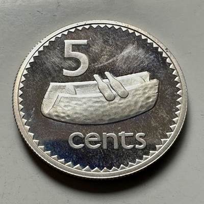 🌹外币初藏🌹🐯2026年第46场   每周二四六晚8️⃣点  世界硬币 苏联泰国纪念币 斐济 1976年 5分 精制银币 3.28克-19.3毫米-92.5%银 发行量3012枚（KM#29a）