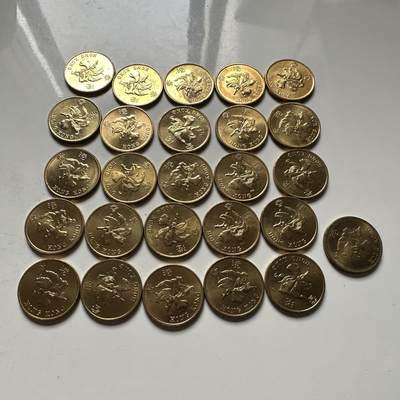 🌹外币初藏🌹🐯2026年第46场   每周二四六晚8️⃣点  世界硬币 苏联泰国纪念币 香港1995年紫荆花 五毫 全新 26枚