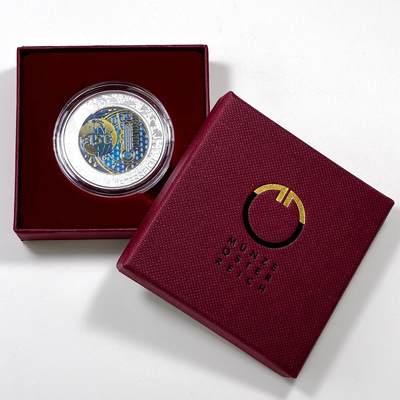 【雨安】【直播拍卖】【裸币套币-001期】 2026-04-24 周五 19:30 (金价1034, 银价18.00) [现代装帧] Austria 欧元 奥地利 25欧元 2023年 全球气候变暖 铌芯银币