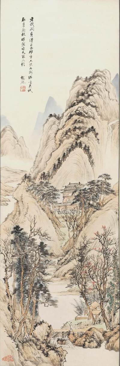 碧月说宝.国有文物商店书画专场（七） 冯超然 深山古寺