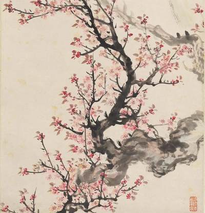 碧月说宝.国有文物商店书画专场（七） 王师子 杏花鹧鸪