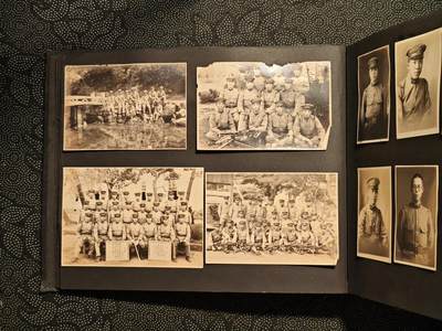 东亚欧洲主题杂货徽章勋章拍卖⑩ （五一大拍350+） 日军相册一本 大量军队照片 战马武器军舰东乡合影 大约200张 （此处出价）