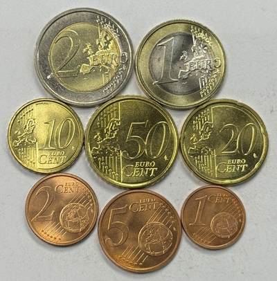 S&S Numismatic世界钱币-拍卖 第127期 意大利2008年 第二版地图 8枚欧元套币 含2枚双色高值币