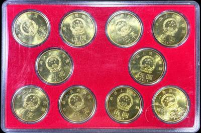 【雨安】【直播拍卖】【裸币套币-001期】 2026-04-24 周五 19:30 (金价1034, 银价18.00) [裸币中国] [中国现代纪念] 2017年 5元 和字书法 10枚