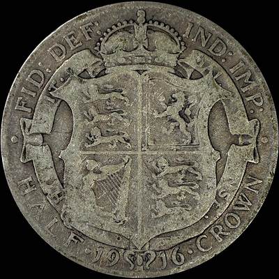 【雨安】【直播拍卖】【裸币套币-001期】 2026-04-24 周五 19:30 (金价1034, 银价18.00) [裸币各国] Great Britain 英国 1/2克朗 1916年 乔治五世