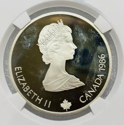 文馨钱币收藏第 303 场，【五一钱币荟，收藏盛宴】长期接代拍业务 公博 PF 67 加拿大 1986 年 20 元精制纪念大银币 1988 年卡尔加里冬奥会 33.63 克 925 银