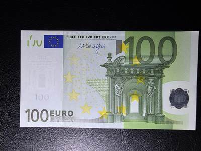 叁拾收藏第36期 西班牙版3签100欧元   UNC