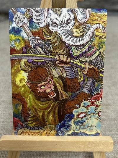 喜灰玩卡拍卖第八期，接拍品0佣金，欢迎送拍，释放现金流，让自己有资金可以购买更多喜欢的卡牌，让别的卡友能淘到更多心仪的卡牌 【同编一套7张】 卡有江湖 莹彩意 联名卡一套7张 多吉老师绘 冷烫粗闪 同编130/200编