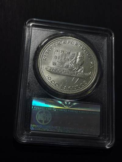 天下钱庄专场欢迎参拍 葡萄牙1000埃斯库多银币