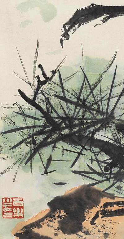 碧月说宝.国有文物商店书画专场（七） 韩天衡 松鹤长寿