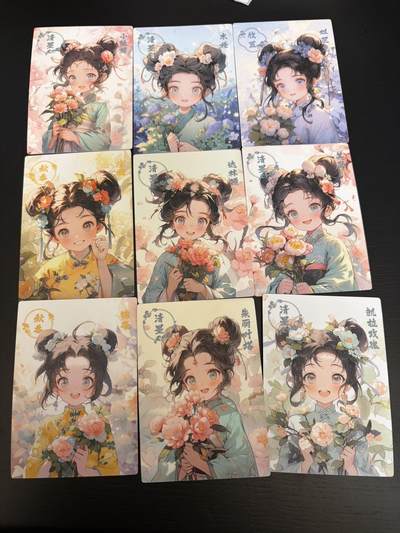 麦趣喜第七场   (4月25号周六晚上22点截拍，专注买家市场，福利拉满)  遇见潮玩 朝花夕拾 27张 背面有小传 已绝版