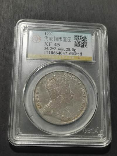 天下钱庄专场欢迎参拍 爱德华七世海峡一元银币