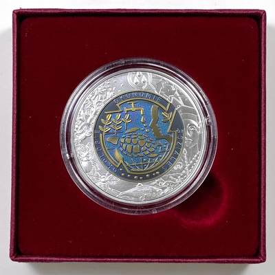 【雨安】【直播拍卖】【裸币套币-001期】 2026-04-24 周五 19:30 (金价1034, 银价18.00) [现代装帧] Austria 欧元 奥地利 25欧元 2023年 全球气候变暖 铌芯银币