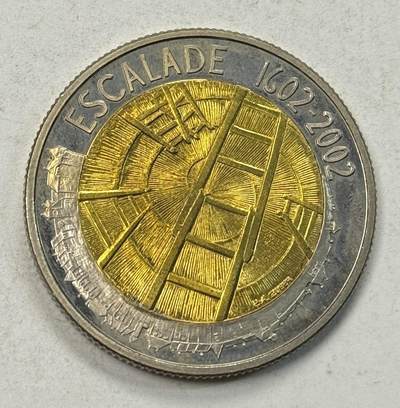 S&S Numismatic世界钱币-拍卖 第127期 瑞士2002年 瑞士节日-日内瓦“埃斯卡拉德节”400周年 5法郎双色纪念币