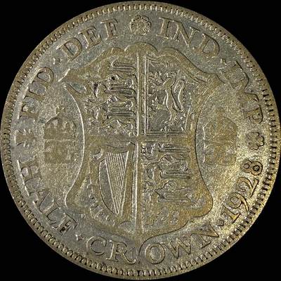 【雨安】【直播拍卖】【裸币套币-001期】 2026-04-24 周五 19:30 (金价1034, 银价18.00) [裸币各国] Great Britain 英国 1/2克朗 1928年 乔治五世