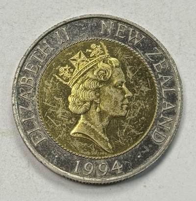 S&S Numismatic世界钱币-拍卖 第127期 新西兰1994年 奋进号 50分双色纪念币 