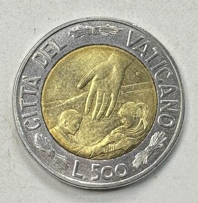 S&S Numismatic世界钱币-拍卖 第127期 梵蒂冈1999年 抉择之时-亦是希望之刻 500里拉双色纪念币