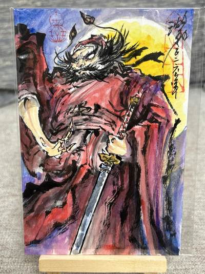 喜灰玩卡拍卖第八期，接拍品0佣金，欢迎送拍，释放现金流，让自己有资金可以购买更多喜欢的卡牌，让别的卡友能淘到更多心仪的卡牌 启读 沈鑫老师手绘 钟馗  10cmX15cm